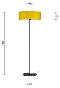 Žltá stoajcia lampa Bulb Attack Doce XL, ⌀ 45 cm