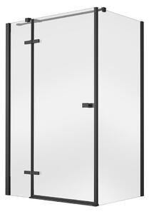 Besco Obdĺžnikový sprchovací kút PIXA BLACK R 100x80 (100x90, 120x80, 120x90), výška 195 cm - bez vaničky BESCO-Rozmery: 100x80, BESCO-Orientácia: Ľavá