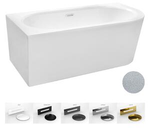 Besco Akrylátová voľne stojaca vaňa Avita A-Line Glam S CC/SP 150x75 (160x75, 170x75), s prepadom