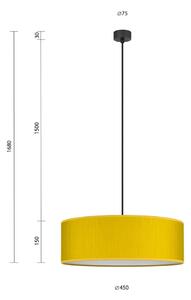 Žlté závesné svietidlo Bulb Attack Doce XL, ⌀ 45 cm
