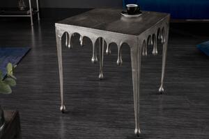 Dizajnový odkladací stolík Gwendolyn L 50 cm strieborný