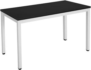 SONGMICS Písací stôl kovový jednoduchý 120x60 cm čierna-biela