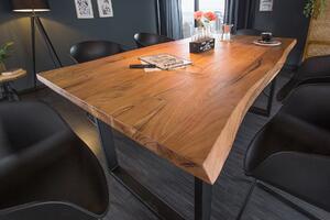 Dizajnový jedálenský stôl Massive 160 cm hrúbka 35 mm akácia