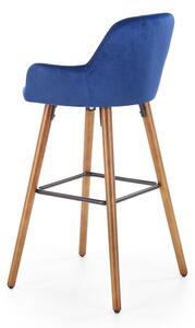 Barová stolička H-93 - granátová / orech