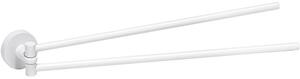 Bemeta Design WHITE: Držiak uterákov, 420 mm, dvojitý, otočný - 104204194