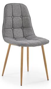 Jedálenská stolička K316 - sivá / dub medový
