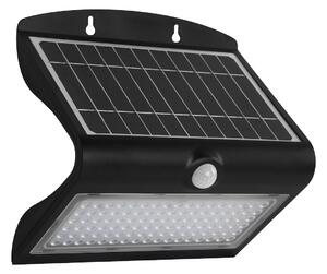 Exteriérové solárne nástenné LED svietidlo Butterfly, 1x LED 6,8w, čierna, pohybový senzor