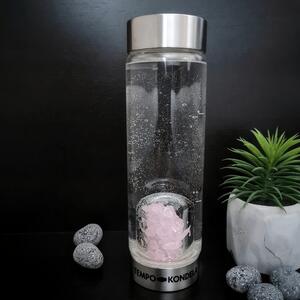 TEMPO-KONDELA CRYSTAL, sklenená fľaša s ruženínom, 500 ml
