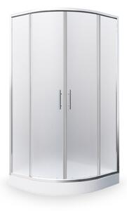 Roltechnik Outlet Štvrťkruhový sprchový kút TEXAS + vanička ROTH-Variant: rozmery: 90x90 cm - (TEXAS_90x90 - 4000562), ROTH-Profily: profily: brillant, výplň: Matt glass