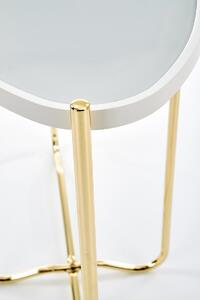 Konzolový stolík KN-2 - biela / zlatá