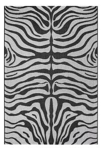 Čierno-sivý vonkajší koberec Ragami Safari, 80 x 150 cm