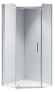 BPS-koupelny Päťuholníkový sprchový kút KZ91A WH 80x80 biela/transparent - bez vaničky
