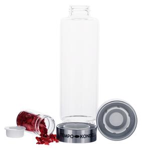 TEMPO-KONDELA CRYSTAL, sklenená fľaša s jaspisom, 500 ml