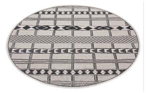 Čierno-sivý vonkajší koberec Ragami Madrid, ø 160 cm