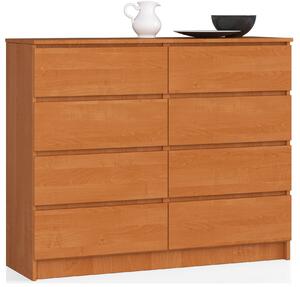 Ak furniture Komoda Kuba 120 cm 8 zásuviek jelša