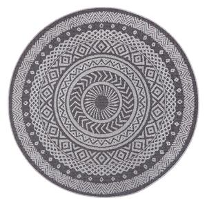 Sivý vonkajší koberec Ragami Round, ø 120 cm