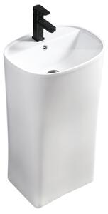 BPS-koupelny Voľne stojace keramické umývadlo CLARO WH 490 49x38 cm, biela lesk