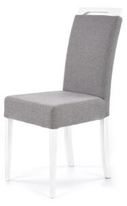Jedálenská stolička Clarion - biela / sivá
