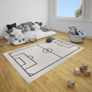 Krémovobiely detský koberec Ragami Playground, 80 x 150 cm