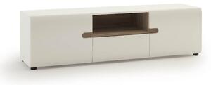 Extom Linate TV stolík TYP 50 biely vysoký lesk / dub truflový