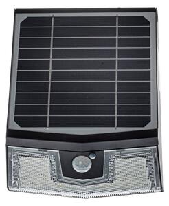 Exteriérové solárne nástenné LED svietidlo Solar, 1x LED 7w, čierna, pohybový senzor