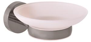 Slezák - RAV Mydelnička sklenená COLORADO - COA0300MGK, Metal Grey kartáčovaná
