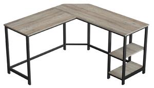 VASAGLE PC stôl rohový industriálny 138 x 138 cm