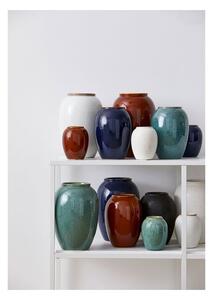 Modrá kameninová váza Bitz Pottery