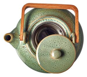 Zelená kameninová kanvička na čaj Bitz Mensa, 1,2 l