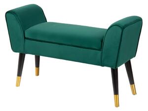 Dizajnová lavica Dafina 90 cm zamat smaragdová zelená