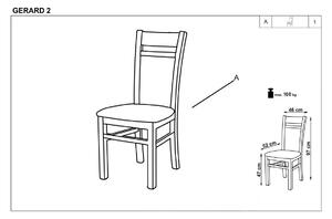Jedálenská stolička Gerard 2 - biela / svetlosivá