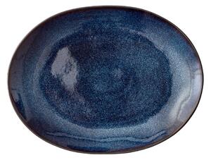 Modrý kameninový servírovací tanier Bitz Mensa, 30 x 22,5 cm