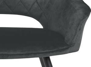 Dizajnová jedálenská stolička Danessa tmavosivá -