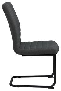 Dizajnová jedálenská stolička Daitaro tmavosivá / čierna