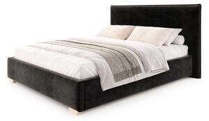 Čalúnená manželská posteľ s úložným priestorom Perfetto 140x200 - čierna