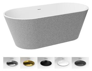 Besco Akrylátová voľne stojaca vaňa Deeva Glam S 150x75 (160x75, 170x80, 180x80) BESCO-Typ výpuste: Click-Clack so štrbinovým prepadom, chróm, BESCO-Rozmery: 150x75