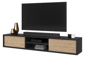 NovýNábytok.sk TV stolík Fiora 40 (antracit + dub olejovaný). Vlastná spoľahlivá doprava až k Vám domov. 1066469