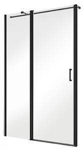 Besco Jednokrídlové sprchové dvere EXO-C BLACK 100x190 (110x190, 120x190) pre inštaláciu do niky - bez vaničky BESCO-Rozmery: šírka: 100