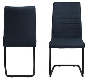 Dizajnová jedálenská stolička Daitaro tmavomodrá / čierna