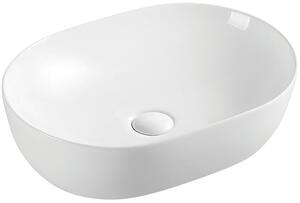 Hydroland Keramické umývadlo na dosku Roma 48,5x35 cm, biele