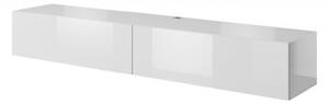 CAMA MEBLE Slide 200 tv stolík na stenu biela / biely lesk