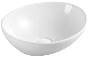 Hydroland Keramické umývadlo na dosku Jasmin 41x33,5 cm, biele