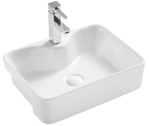 Hydroland Keramické umývadlo na dosku Andromeda 48x37 cm, biele