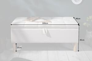 Dizajnová lavica Queen 100 cm béžová