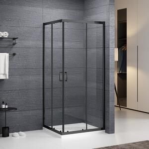 Roth Štvorcový sprchovací kút SUNDIS BLACK - bez vaničky ROTH-Variant: rozmery: 80x80 cm - (SUNDIS BLACK/800 - N0788), ROTH-Profily: profily: čierna (elox), výplň: transparentná