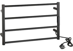 Bemeta Design Elektrický kúpeľňový radiátor / sušiak uterákov 560x370x90 mm, 63W, čierna - 704151080