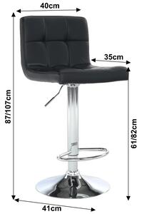 Barová stolička Kandy New - čierna / chróm