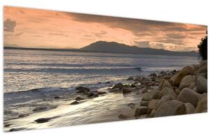 Obraz - More a hory (120x50 cm)