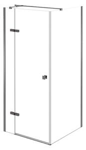 Besco Štvorcový sprchový kút PIXA GUN METAL SQ 90x90, výška 195 cm - bez vaničky BESCO-Orientácia: Pravá