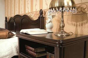 Rustikálna manželská posteľ Wersal W-S/S 160 - wenge / biela (Prestige-A3 69)